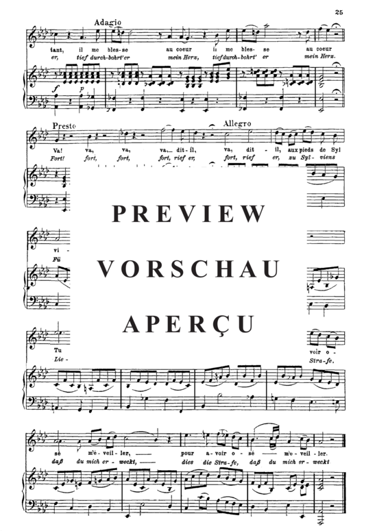 gallery: Dans un bois solitaire, K.308-295b , , (Gesang mittel + Klavier)