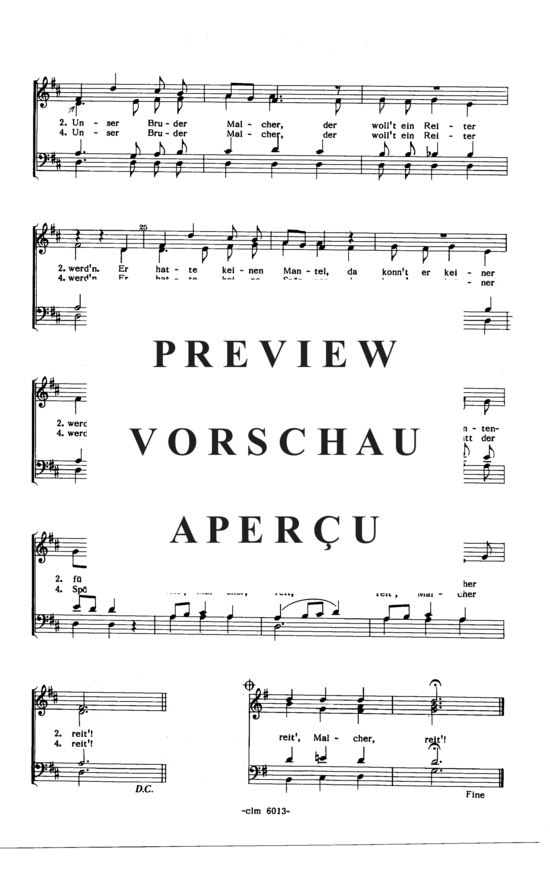 gallery: Bruder Malcher , , (Sopran-, Bariton-Solo, Gemischter Chor + Klavier)