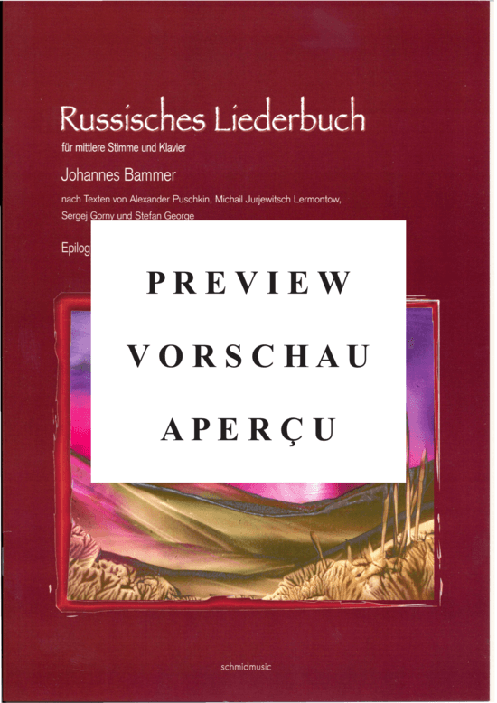 Product gallery: Page 2 of 14 Russisches Liederbuch Epilog , , (medium voice + piano)