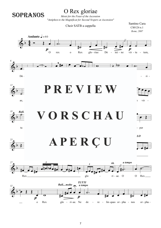 Produktgalerie: Seite 8 von 11 O rex gloriae - Motette, , Gemischter Chor a capella