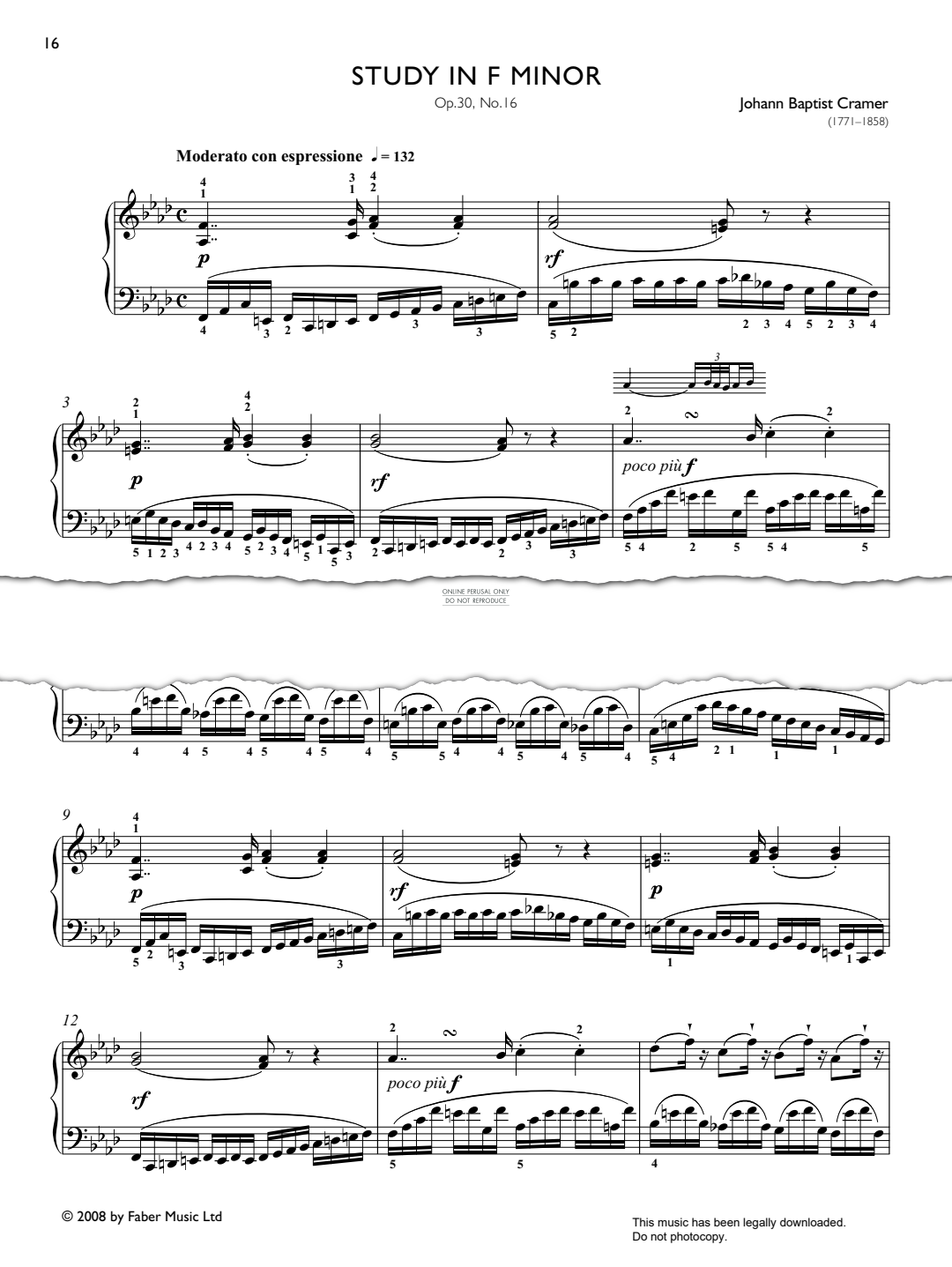 Product picture to: Study in F minor Op. 30, No. 16 (from Real Repertoire Studies Grades 6-8)