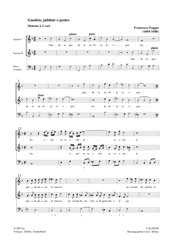 gallery: Gaudete, jubilate, , (2 Soprane und BC)