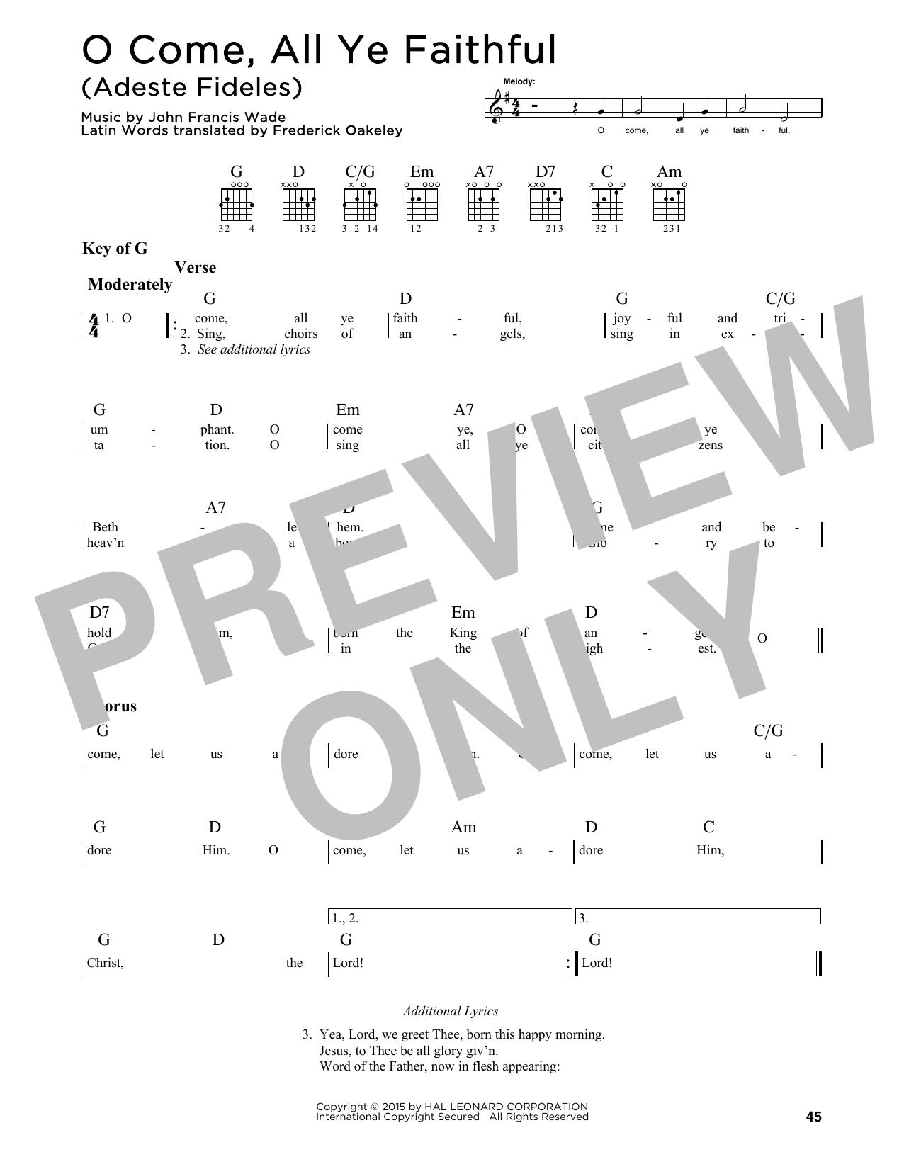 Product gallery: Page 1 of 1 O Come, All Ye Faithful, John Francis Wade