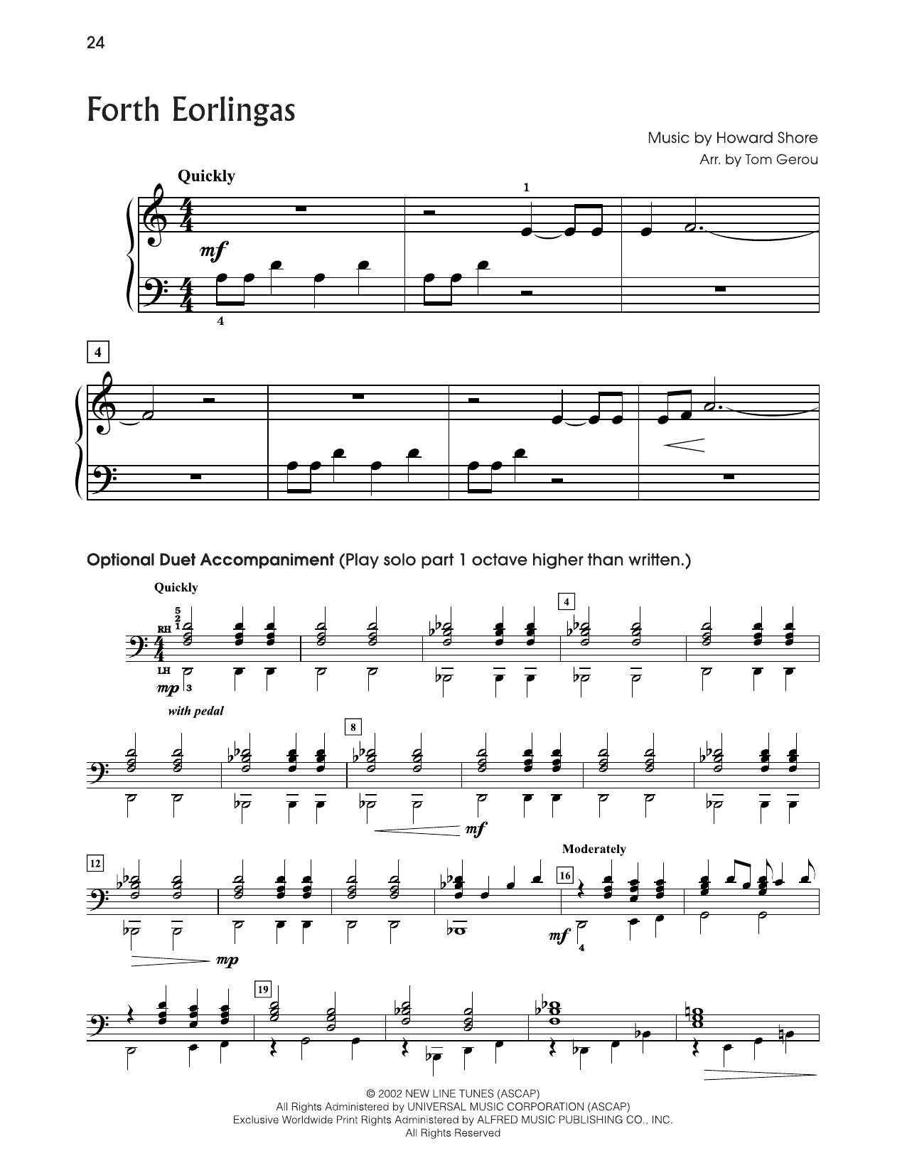 Product picture to: Forth Eorlingas (from The Lord Of The Rings) (arr. Tom Gerou)