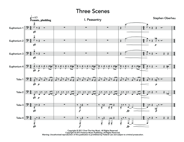 Produktgalerie: Seite 1 von 11 Three Scenes, , (Tuba Ensemble EEEETTTT)