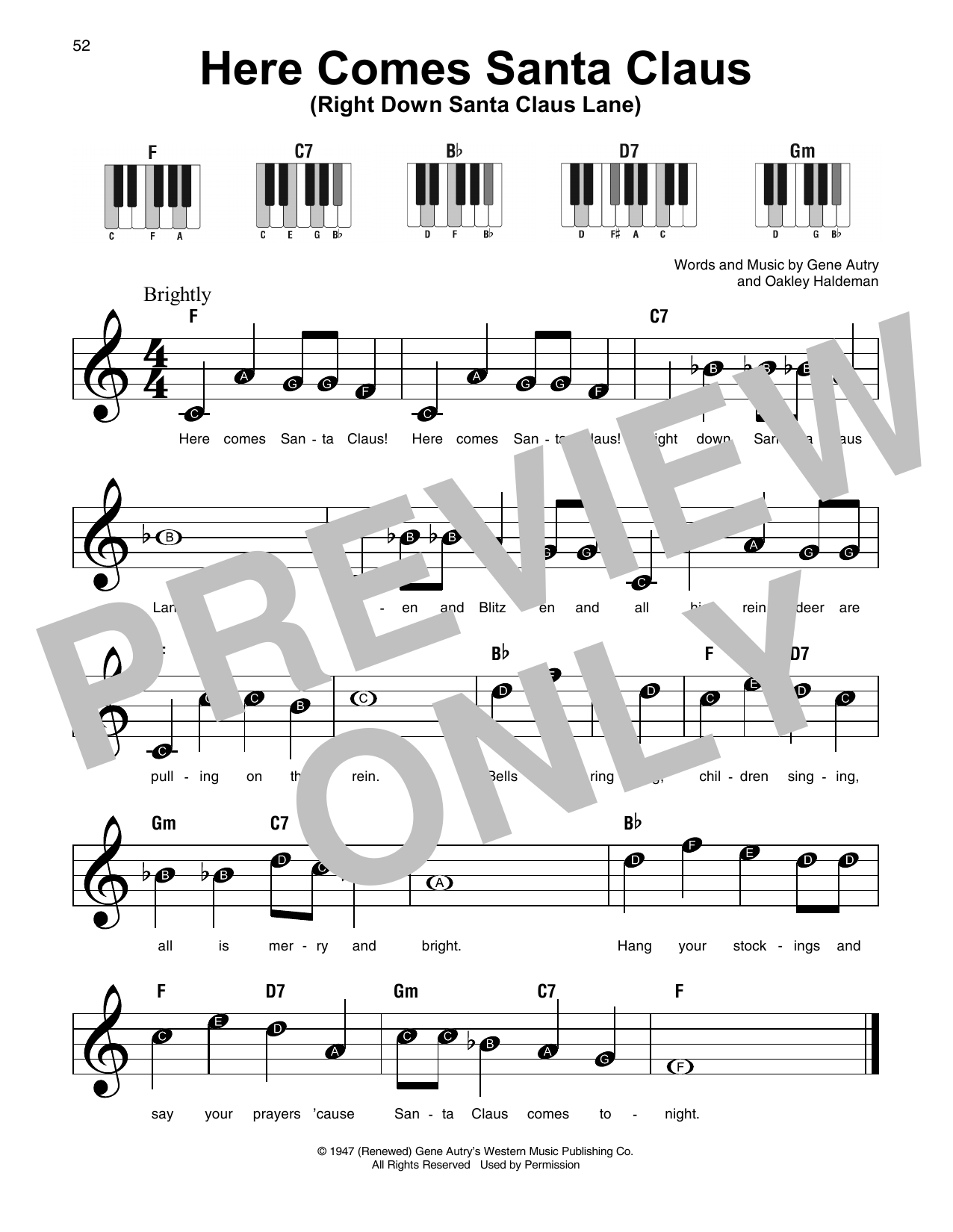 Product gallery: Page 1 of 1 Here Comes Santa Claus (Right Down Santa Claus Lane), Gene Autry