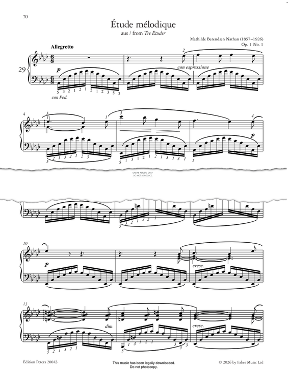 Produktgalerie: Seite 1 von 1 Étude mélodique, Mathilde Berendsen Nathan, Klavier