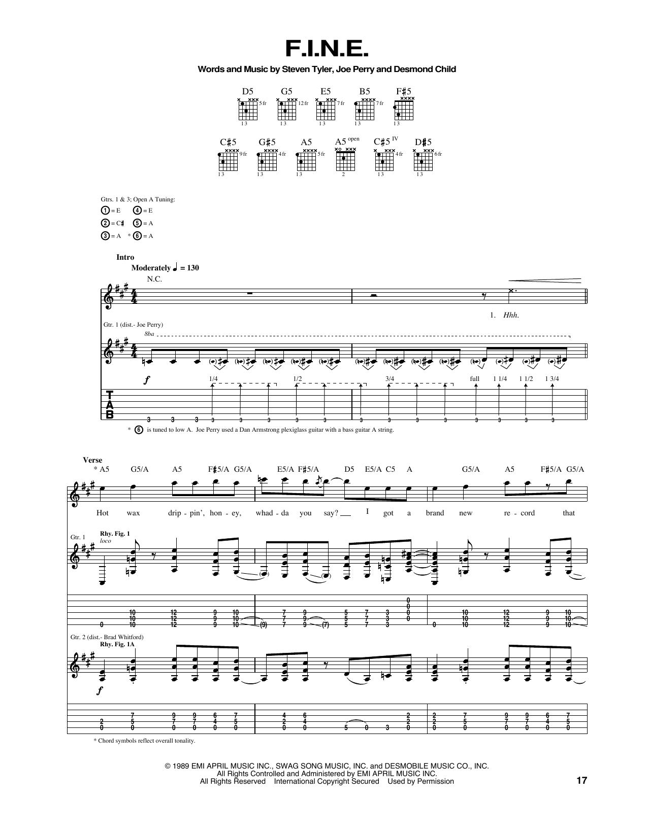 Product gallery: Page 1 of 1 F.I.N.E., Aerosmith