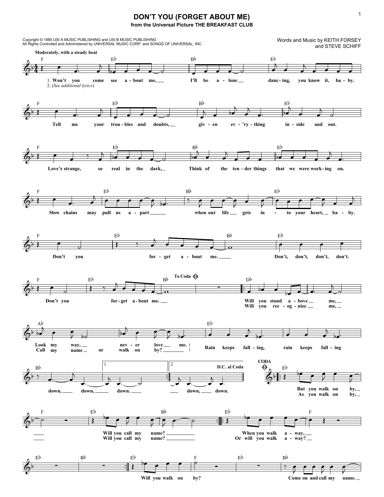 Produktbild zu: Don't You (Forget About Me)