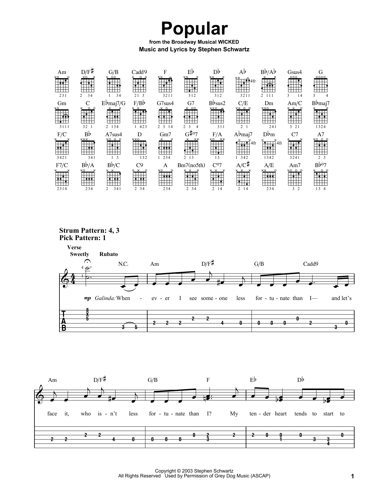 Produktbild zu: Popular (from Wicked)