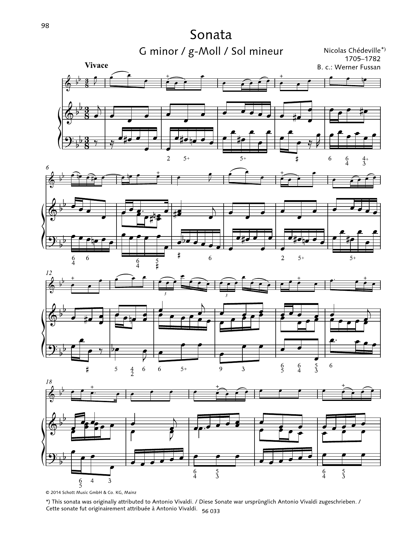 Produktbild zu: Sonata G minor