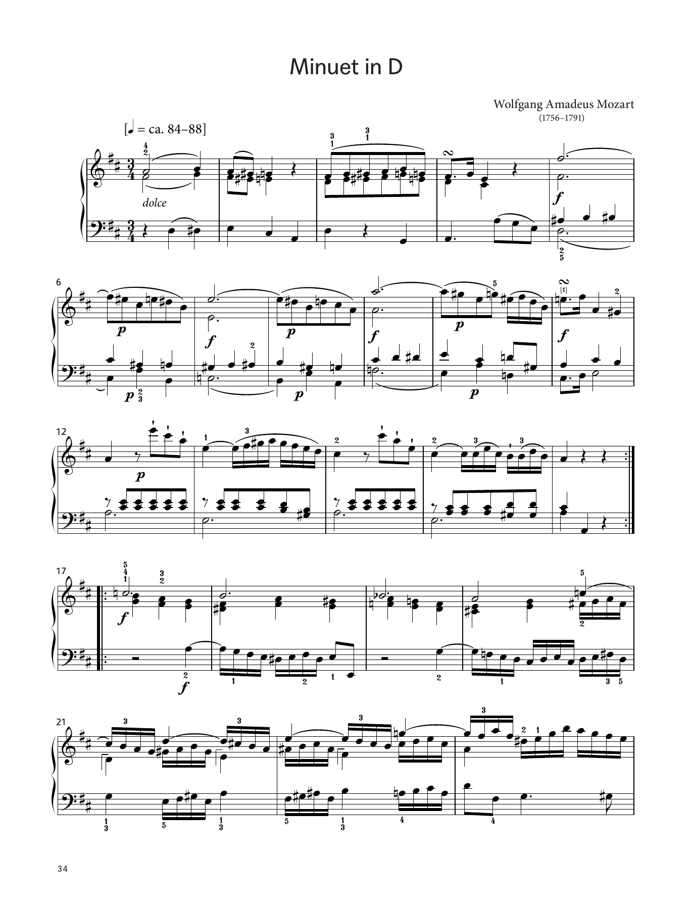 Produktbild zu: Minuet in D, K. 355 (LCME Piano 2018 Grade 7 List A)