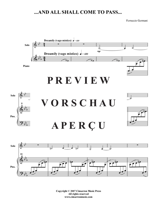 Produktgalerie: Seite 2 von 15 And all shall come to pass , , (Horn in F + Klavier)