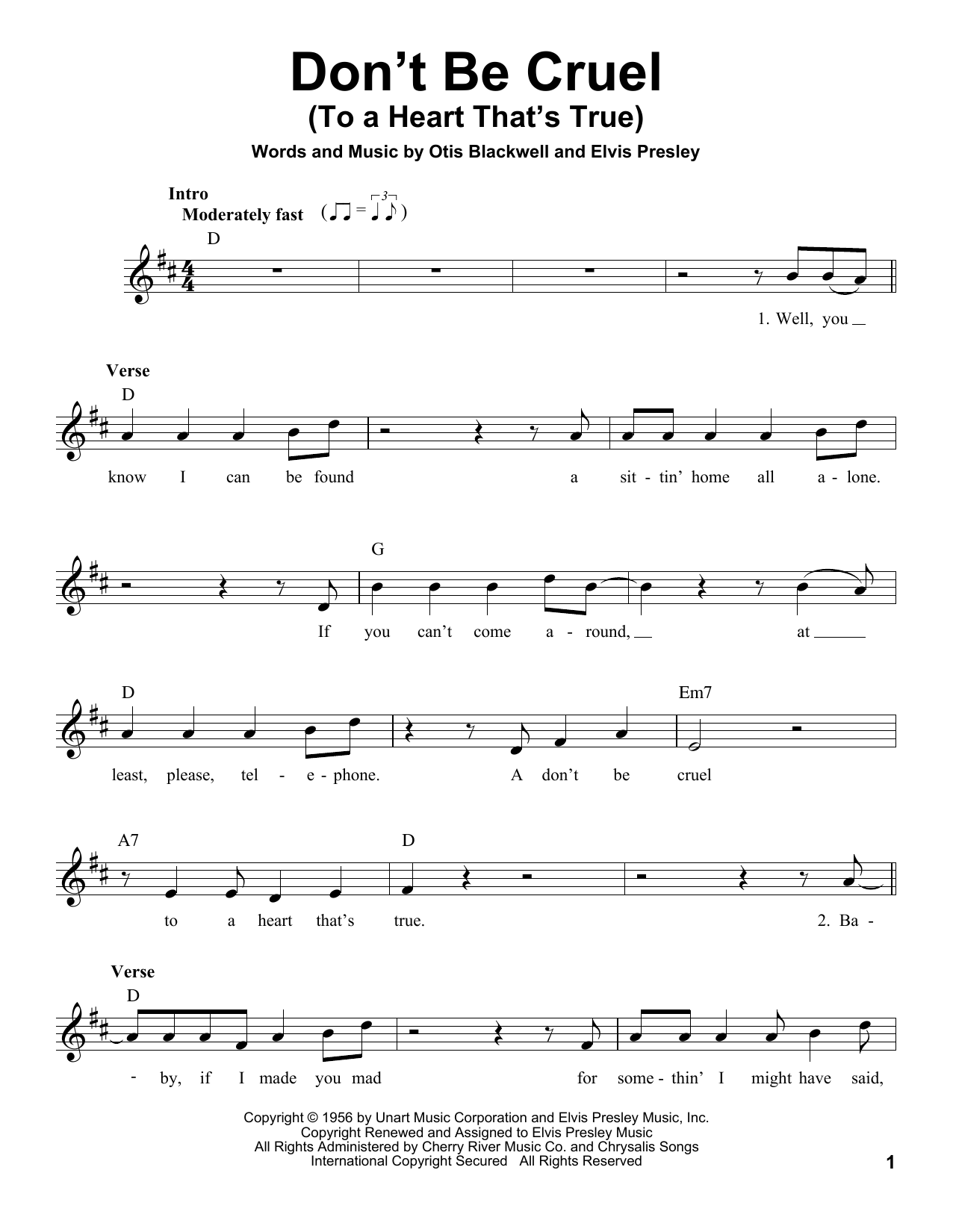 Produktgalerie: Seite 1 von 1 Don't Be Cruel (To A Heart That's True), Elvis Presley, Gesang