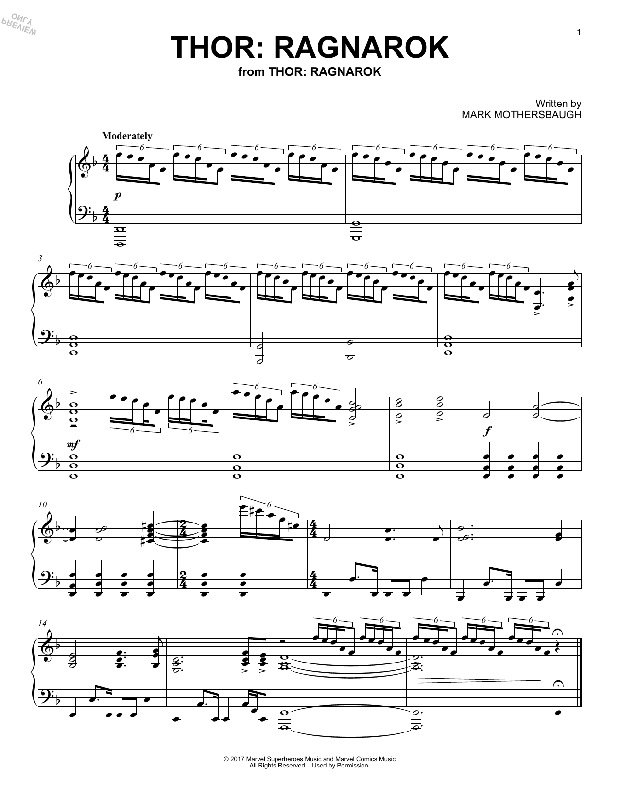 Produktgalerie: Seite 1 von 1 Thor: Ragnarok, Mark Mothersbaugh, Klavier
