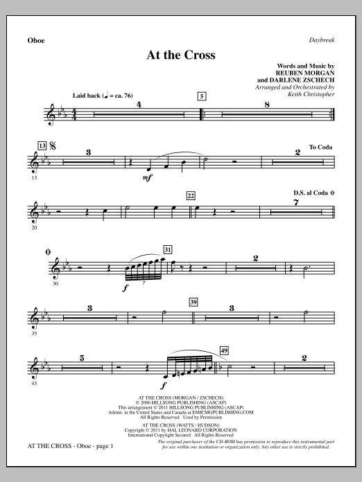 Product picture to: At The Cross - Oboe
