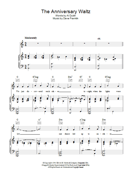 Product gallery: Page 1 of 1 The Anniversary Waltz, Bing Crosby