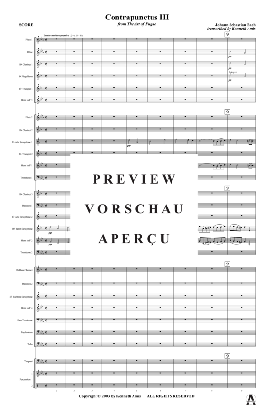 Produktgalerie: Seite 4 von 13 Contrapunctus 3 aus Kunst der Fuge , , (Concert Band)