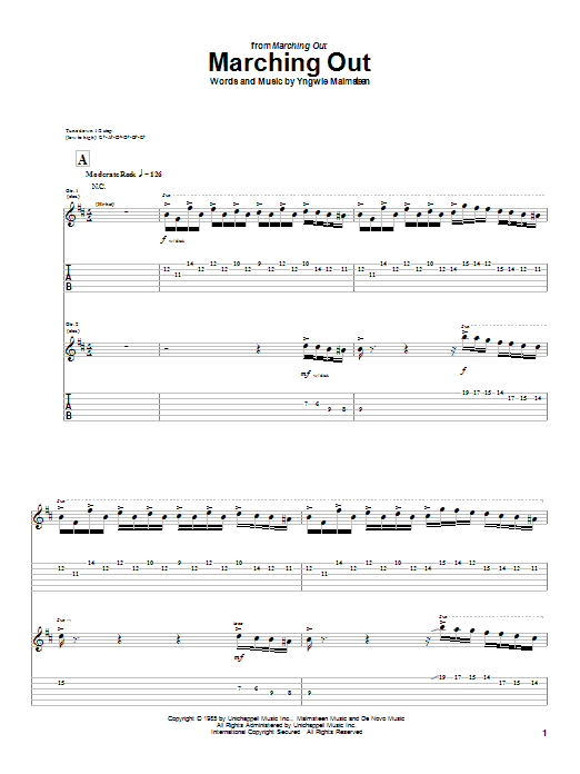 Produktgalerie: Seite 1 von 1 Marching Out, Yngwie Malmsteen, Gitarre