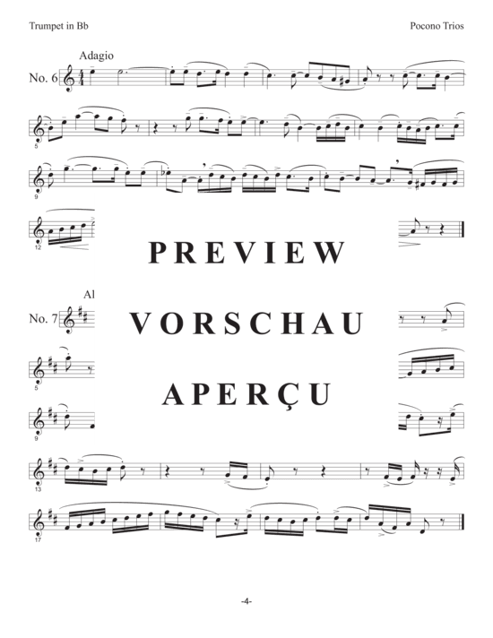 Produktgalerie: Seite 16 von 21 Pocono Trios , , (Trio für Trompete in B, Horn/Trompete in B + Posaune/Euphonium)