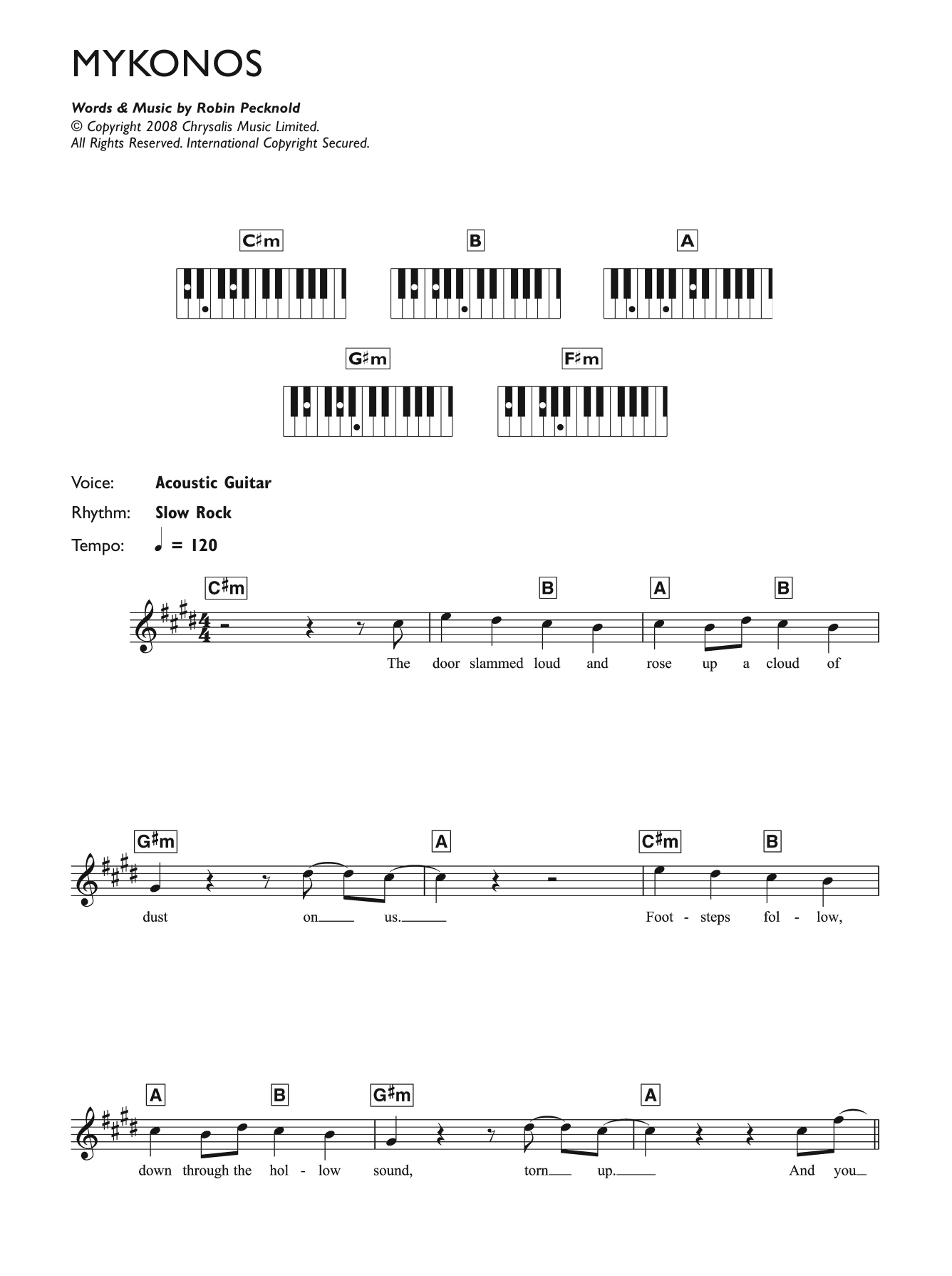 Produktgalerie: Seite 1 von 1 Mykonos, Fleet Foxes, Klavier