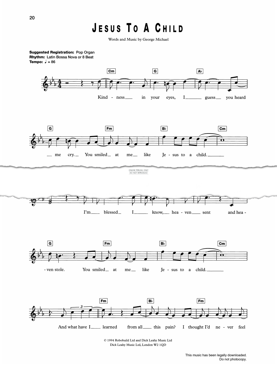 Product gallery: Page 1 of 1 Jesus To A Child, George Michael