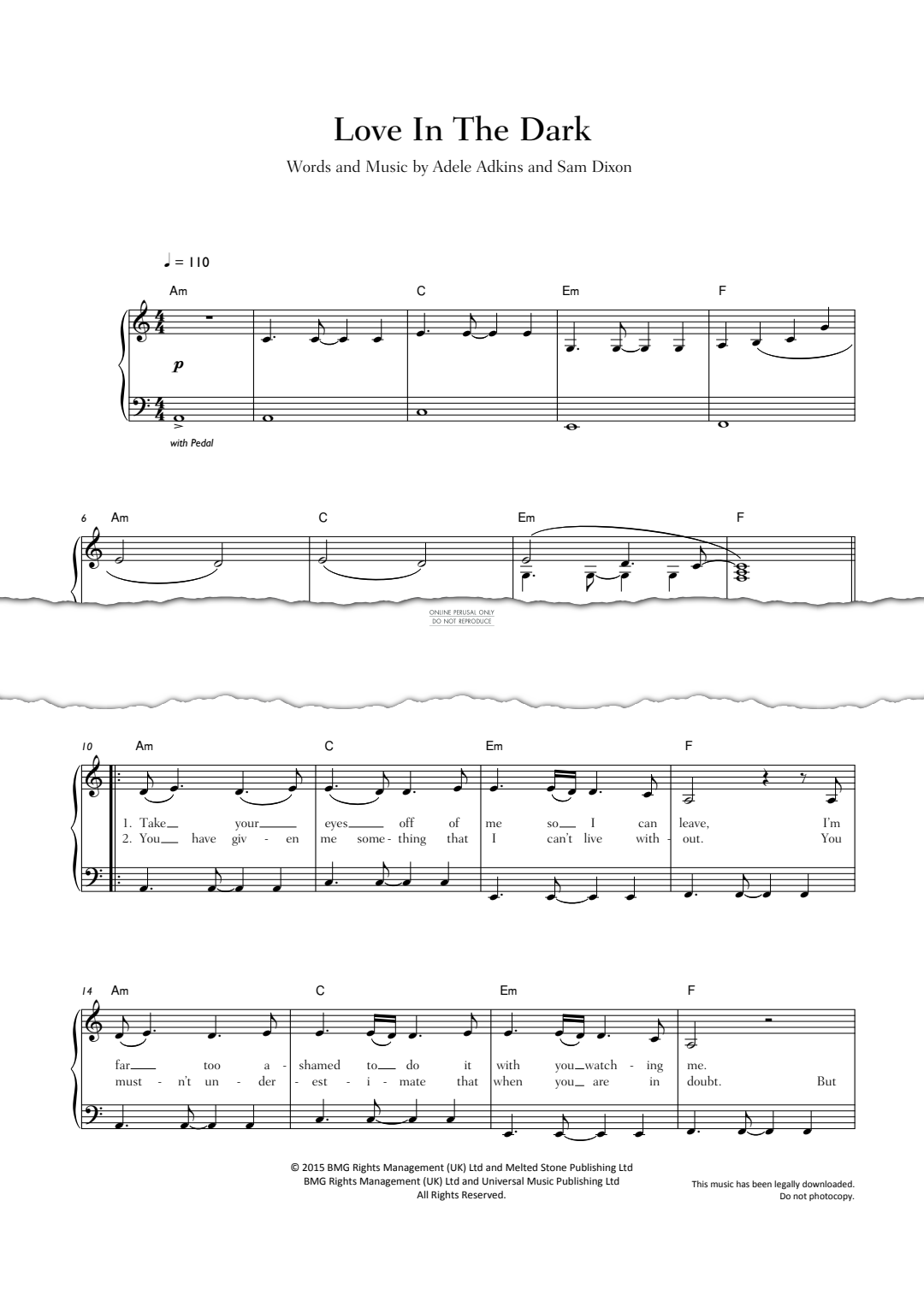 Product gallery: Page 1 of 1 Love In The Dark, Adele