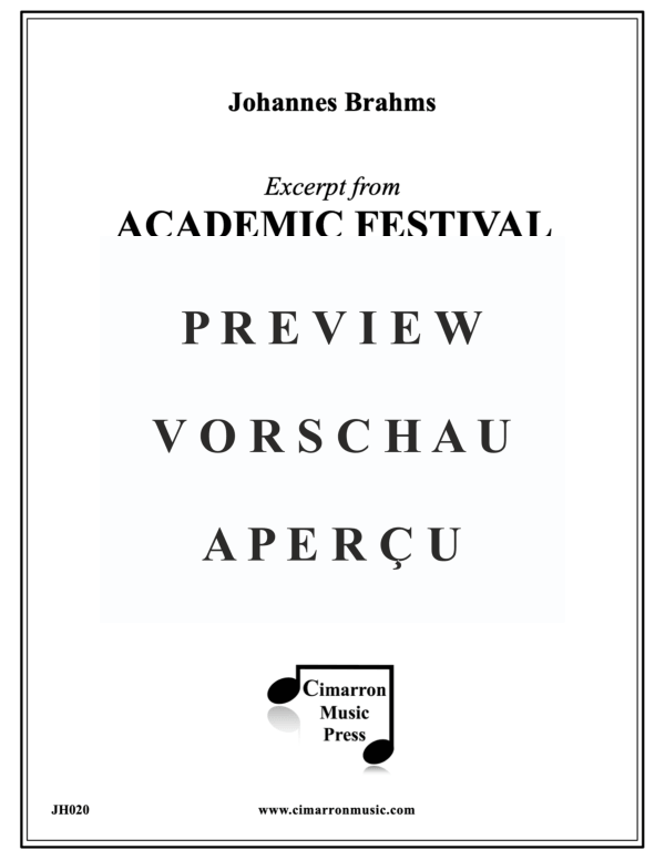 Product gallery: Page 2 of 11 Academic Festival Overture, , Brass Quintet