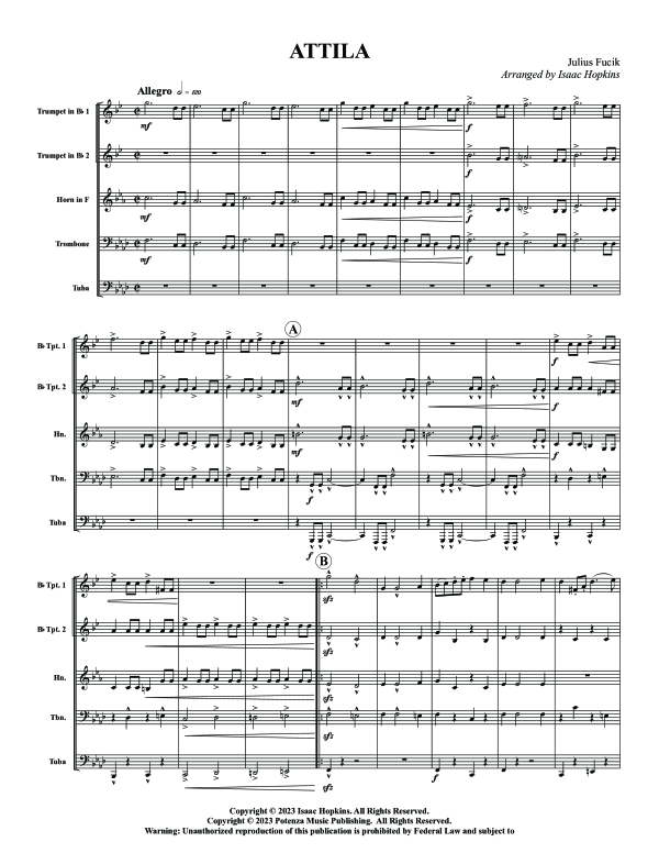 Produktgalerie: Seite 1 von 11 Attila, , (Blechbläserquintett)