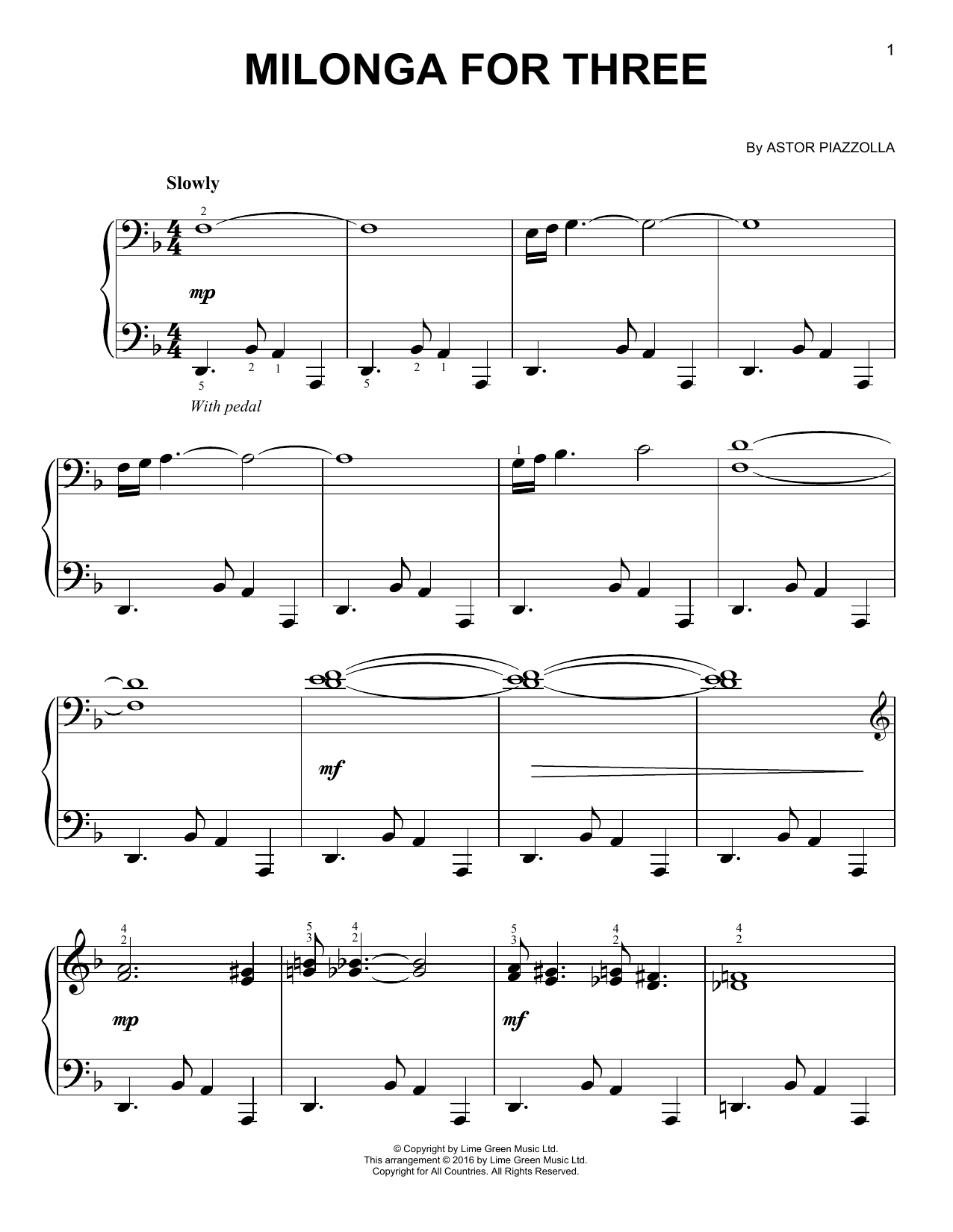 Produktbild zu: Milonga For Three