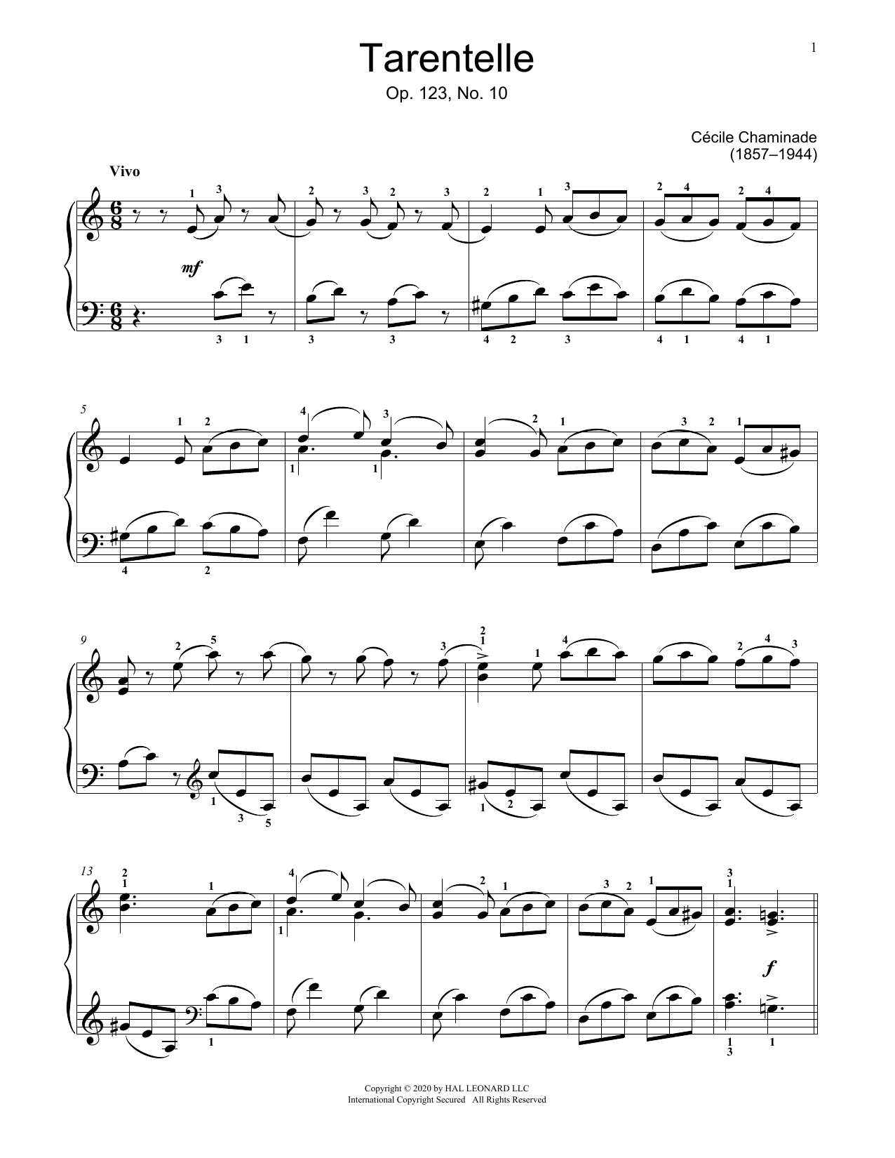 Produktbild zu: Tarentelle, Op. 123, No. 10