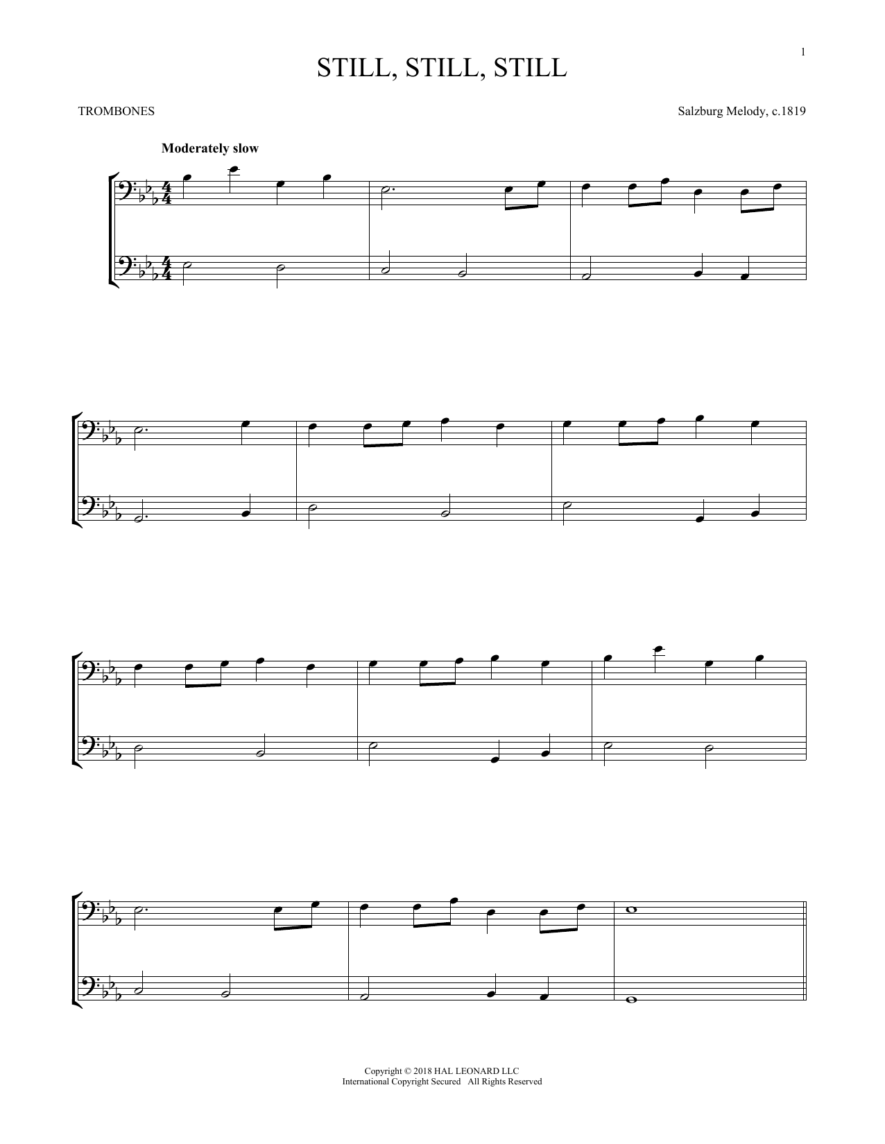 Product gallery: Page 1 of 1 Still, Still, Still, Salzburg Melody, c.1819