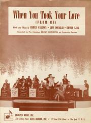 cover: When You Took Your Love (From Me), The Jimmy Dorsey Orchestra