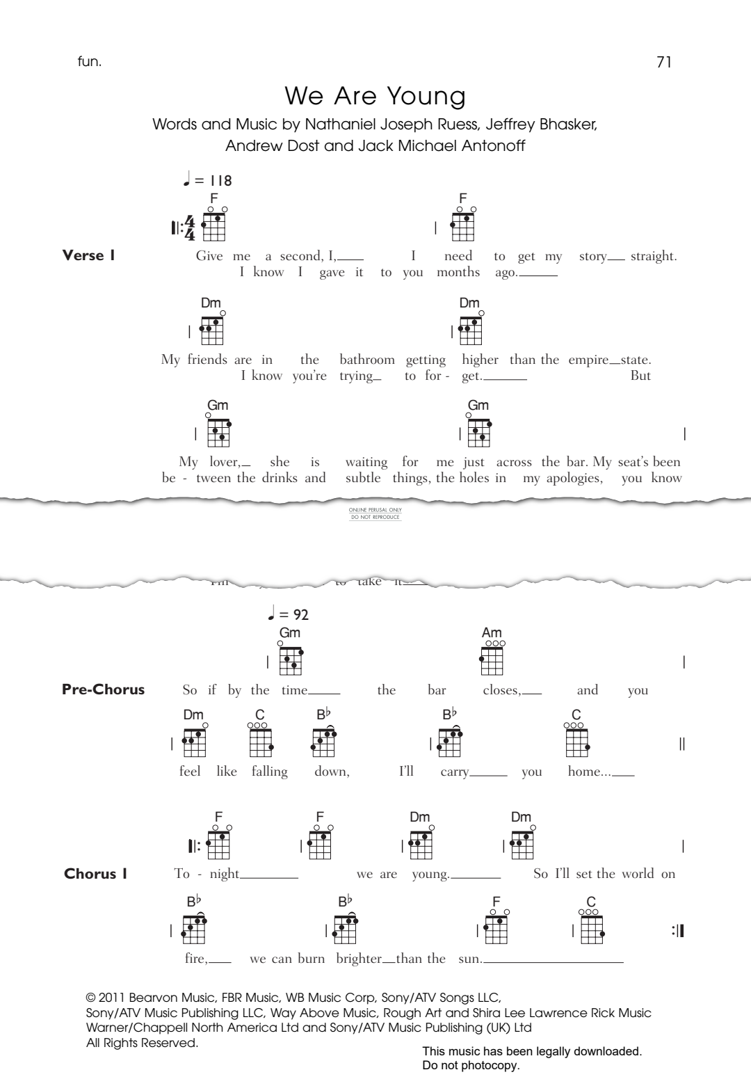 Product gallery: Page 1 of 1 We Are Young, Fun