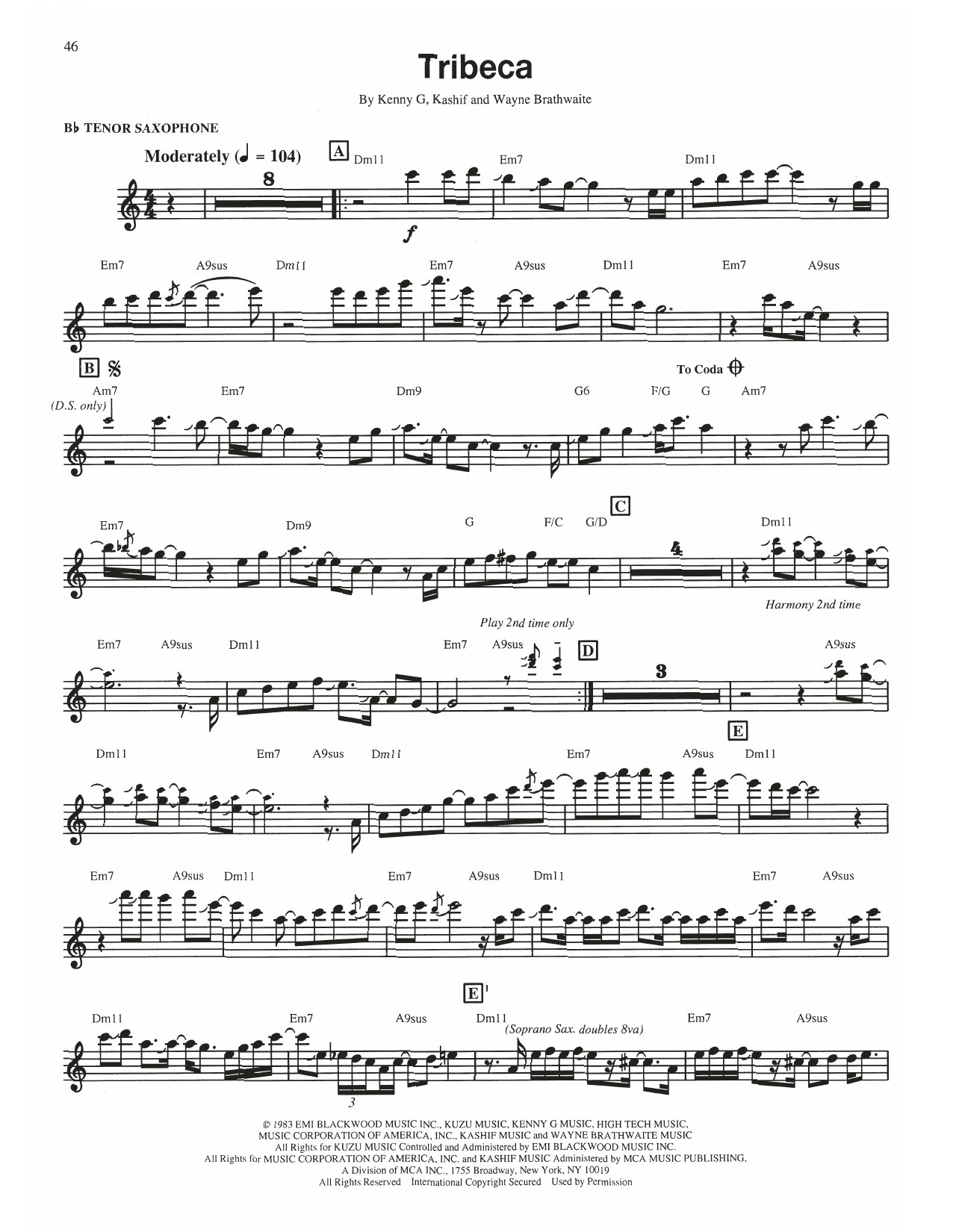 Product gallery: Page 1 of 1 Tribeca, Kenny G