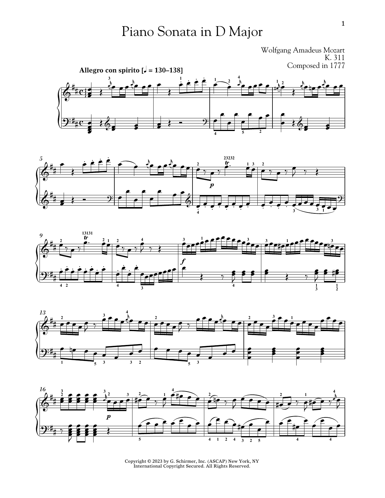 Produktbild zu: Piano Sonata In D Major, K. 311