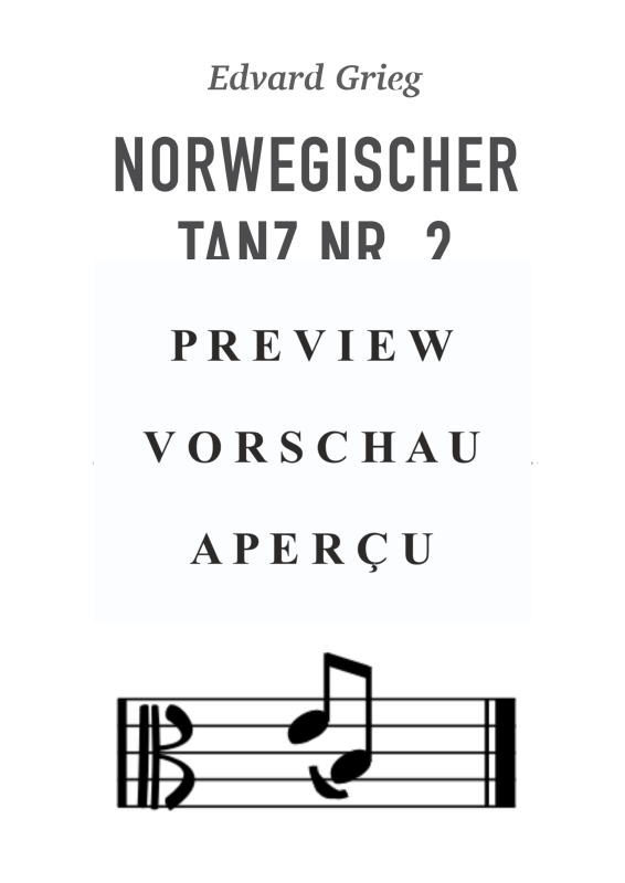 Produktgalerie: Seite 2 von 11 Norwegischer Tanz Nr. 2 - Erleichterte Fassung für Jugendkammerorchester in D-Dur mit reduziertem Bläsersatz, , Jugendkammerorchester