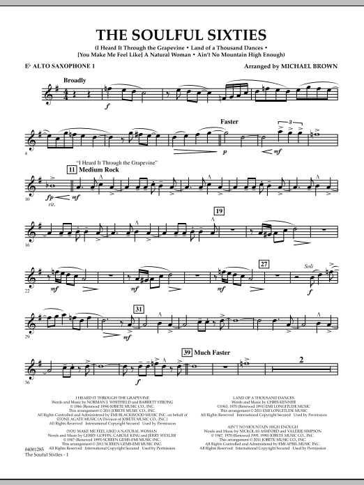Produktbild zu: The Soulful Sixties - Eb Alto Saxophone 1