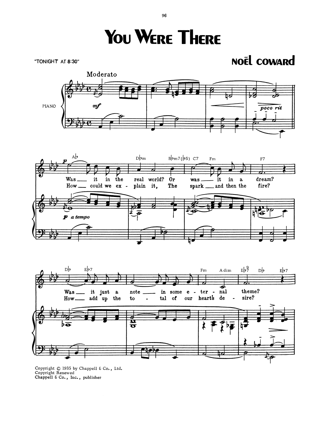 Produktgalerie: Seite 1 von 1 You Were There, Noel Coward, Gesang, Gitarre, Klavier