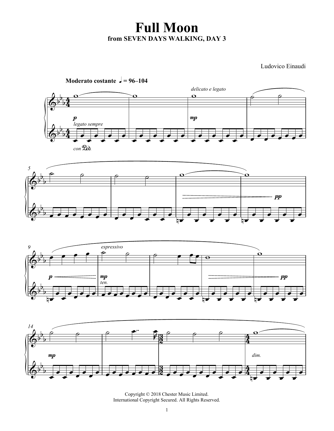 Product gallery: Page 1 of 1 Full Moon (from Seven Days Walking: Day 3), Ludovico Einaudi