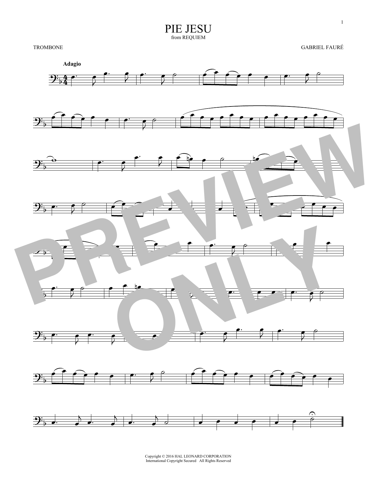 Product gallery: Page 1 of 1 Pie Jesu, Gabriel Fauré