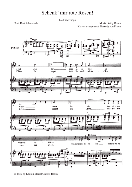 Produktbild zu: Schenk mir rote RosenTango