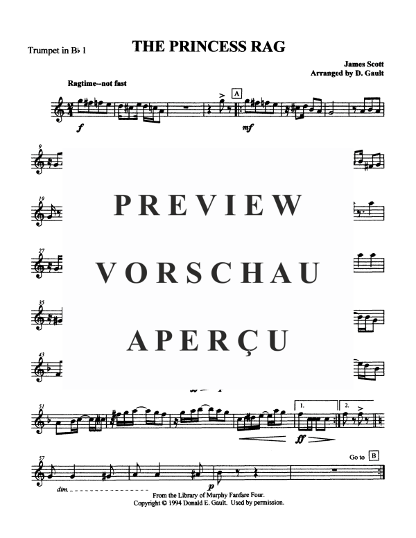 Produktgalerie: Seite 7 von 10 The Princess Rag, , Blechbläserquartett