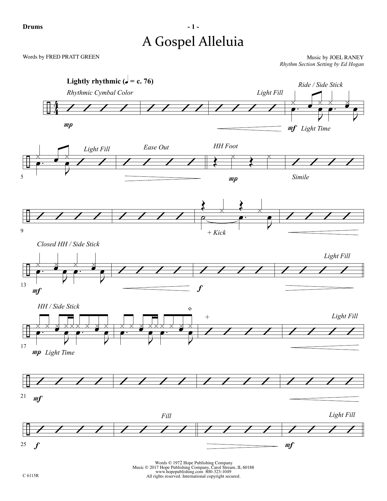 Produktbild zu: A Gospel Alleluia - Drums