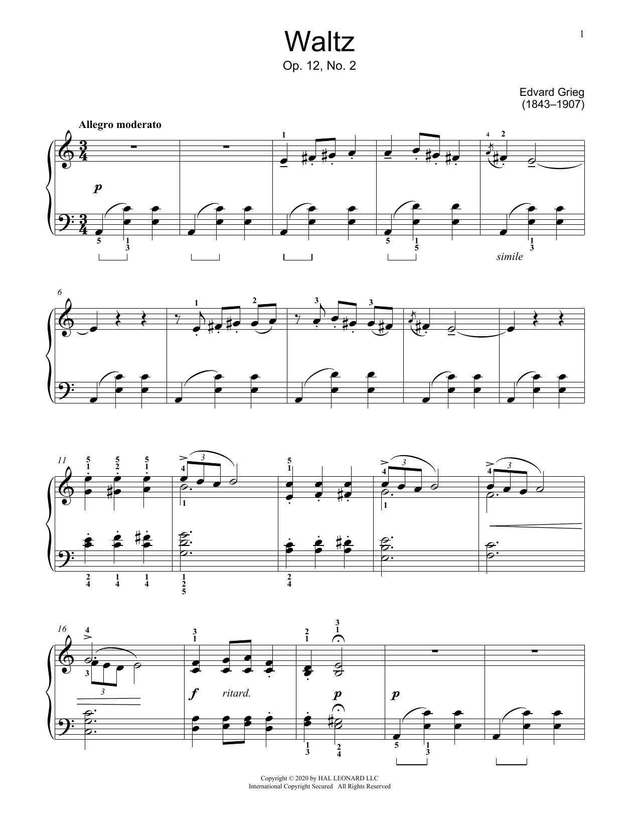 Product picture to: Waltz, Op. 12, No. 2