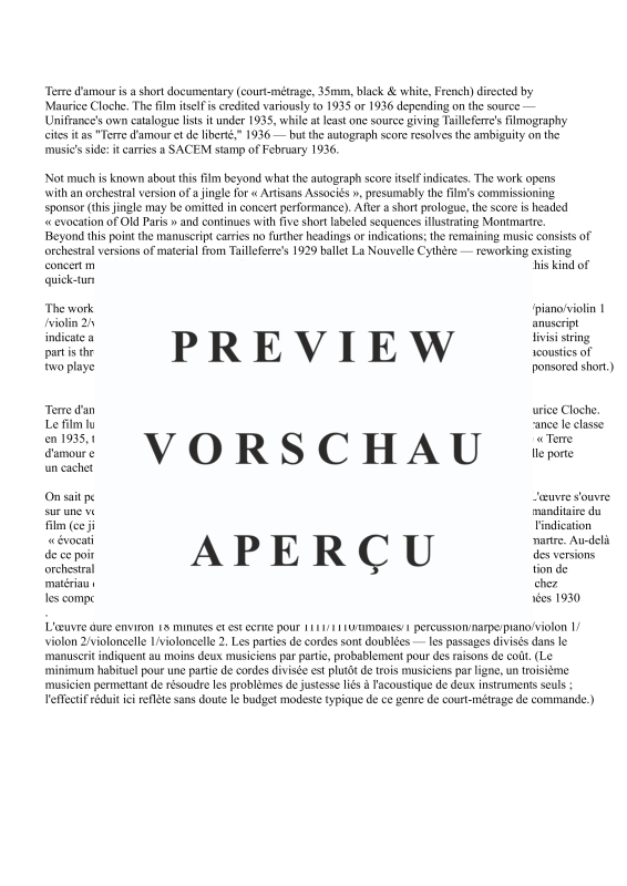 Produktgalerie: Seite 3 von 11 Terre d Amour, , Orchester