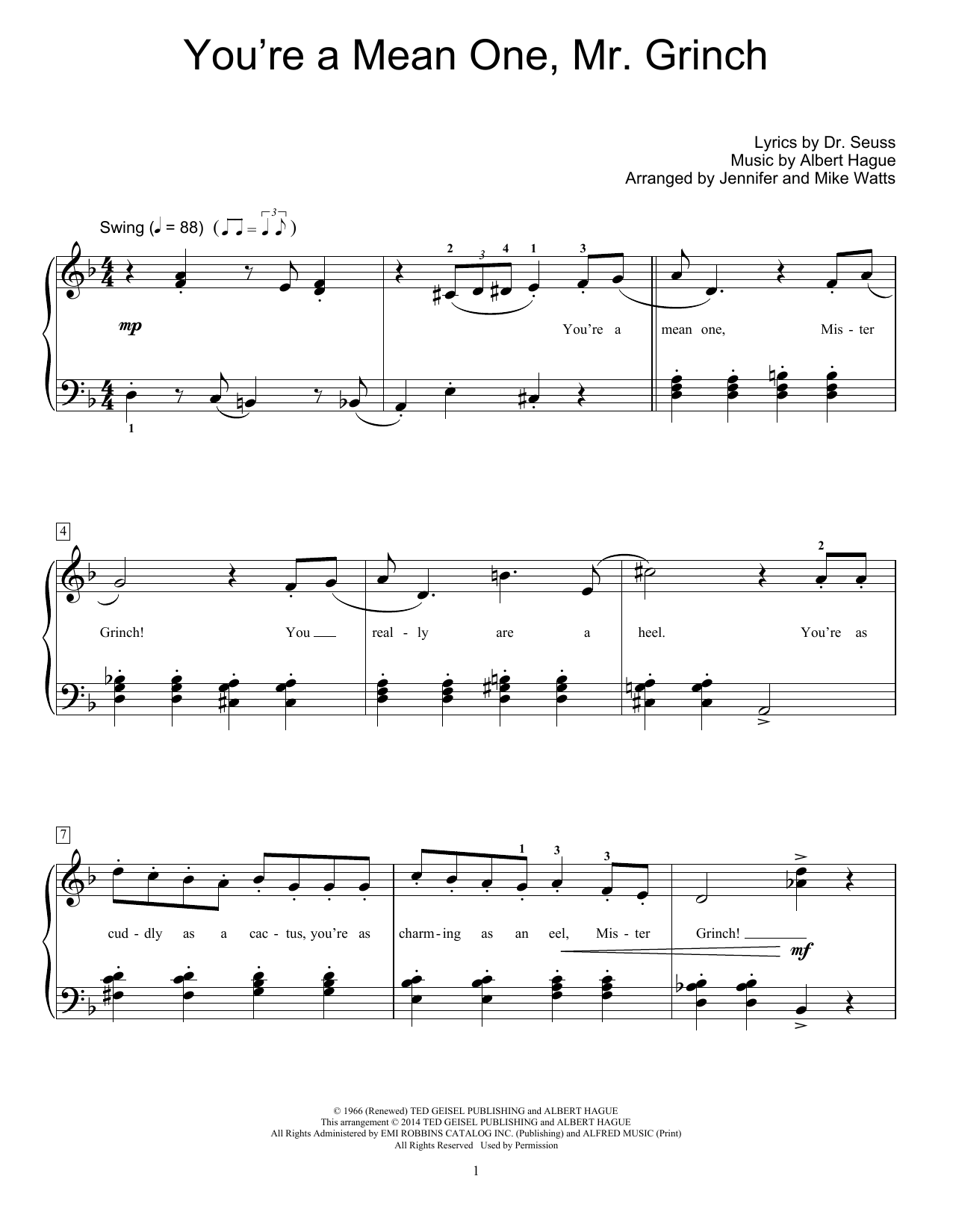 Produktbild zu: You're A Mean One, Mr. Grinch