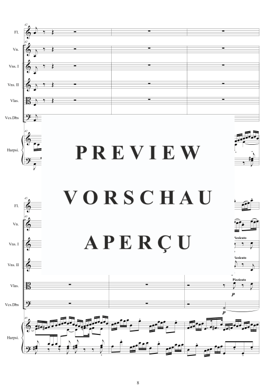 Product gallery: Page 9 of 11 Concerto in A minor BWV 1044, , Mixed Ensemble Flute, Violin, Strings and Harpsichord Bc