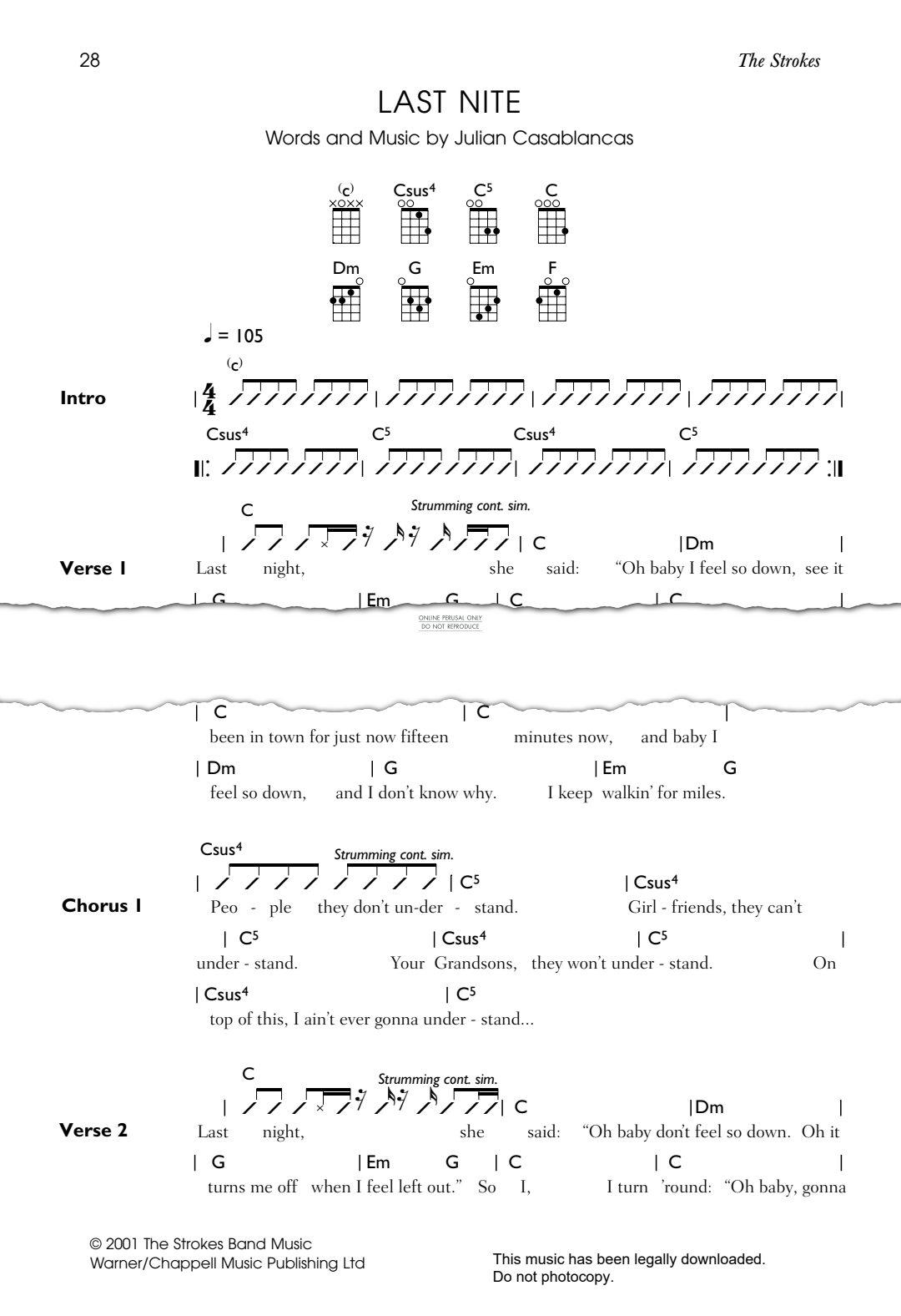 gallery: Last Nite, The Strokes, Ukulele