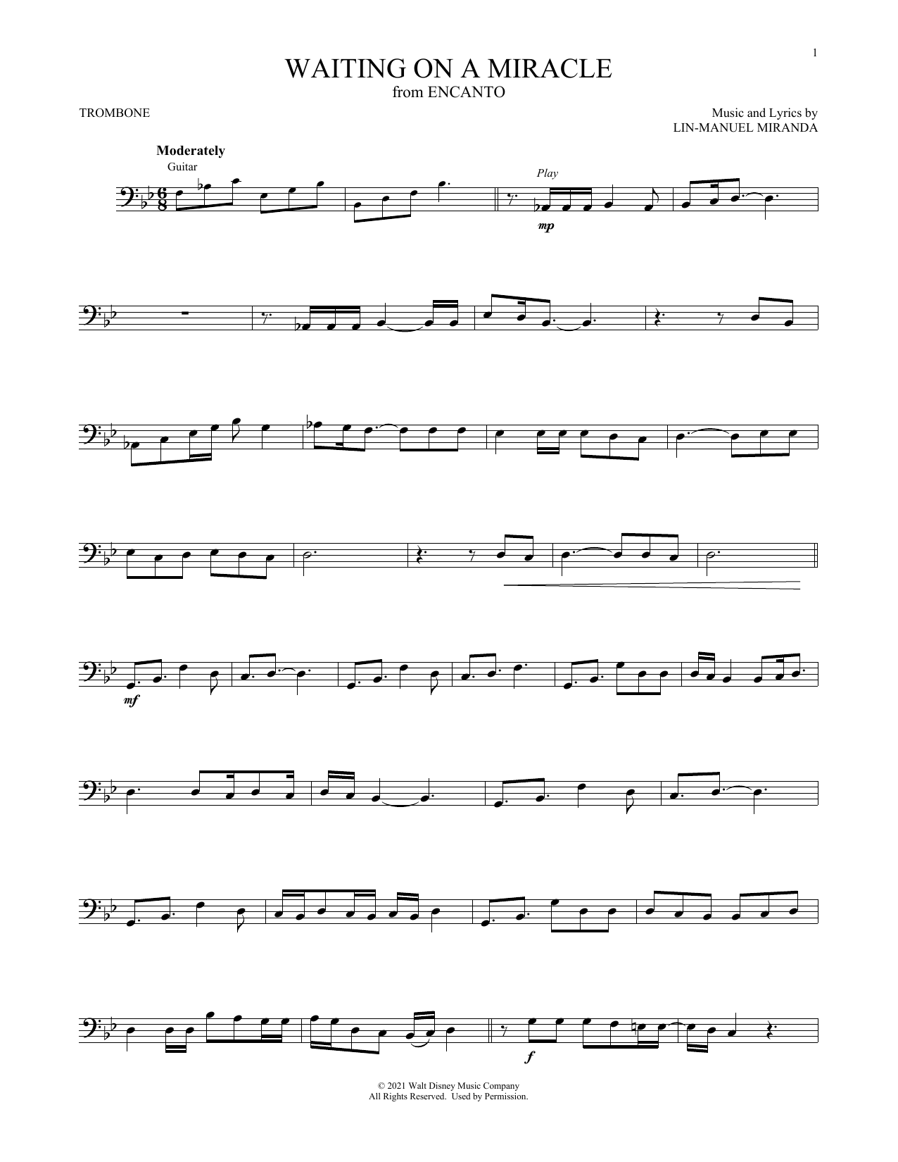 Product gallery: Page 1 of 1 Waiting On A Miracle (from Encanto), Lin-Manuel Miranda